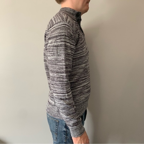 Rumors Sweater salt and pepper colour button collar  size LG - Picture 3 of 11